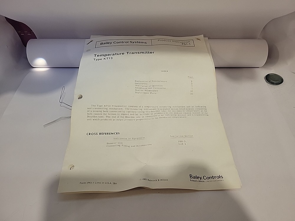 Bailey Control Systems Temperature Transmitter KT13