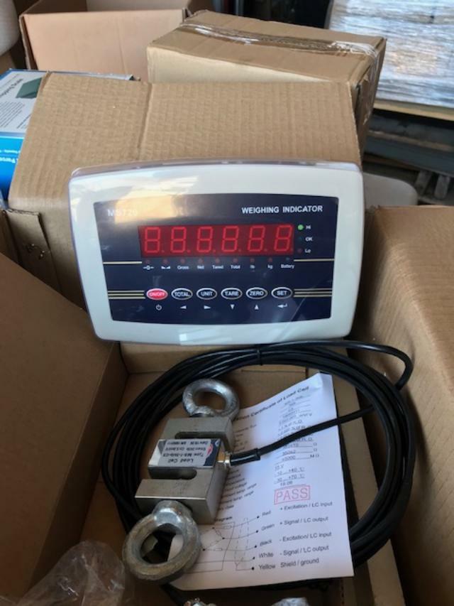 2000 LB CALIBRATED S-TYPE LOAD CELL INDICATOR CRANE SCALE TENSION/ COMPRESSION