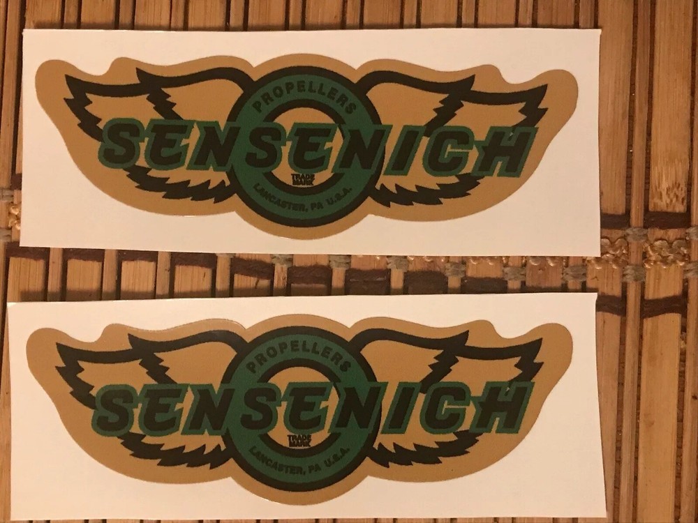 ✅ SENSENICH AIRCRAFT PROPELLER DECALS SET OF 2.