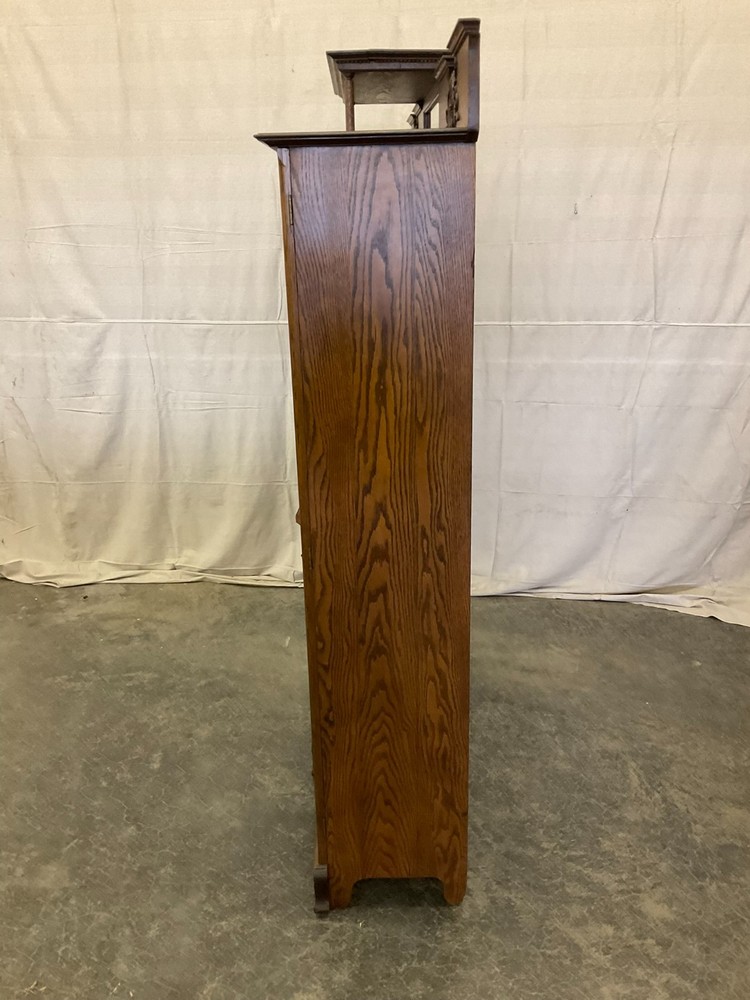 Antique Oak Double Side By Side Secretary Bookcase