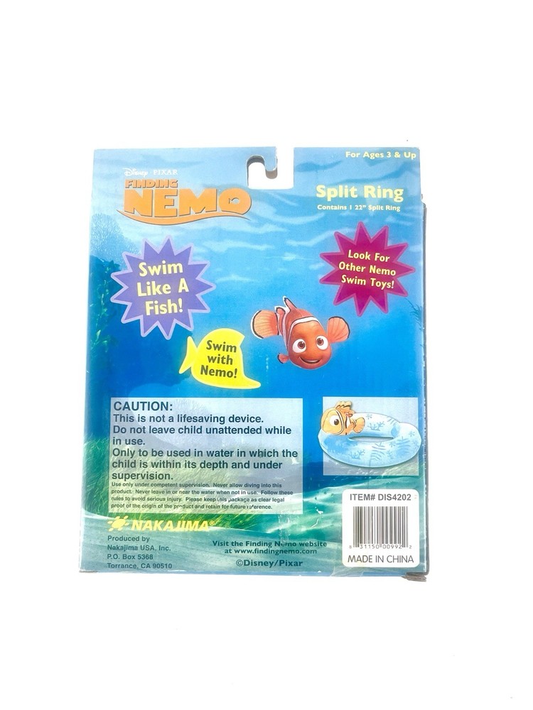 Official Disney Pixar Finding Nemo Split Swim Ring Float Tube Nakajima NWT