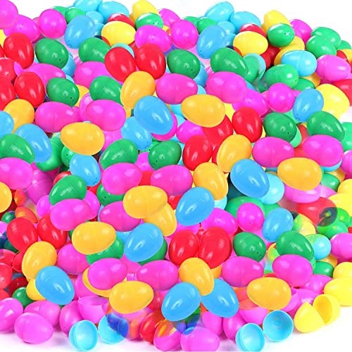 2000 Pcs Easter Eggs,2.4" Assorted Bright Colors Plastic Easter Eggs 2000 Pack