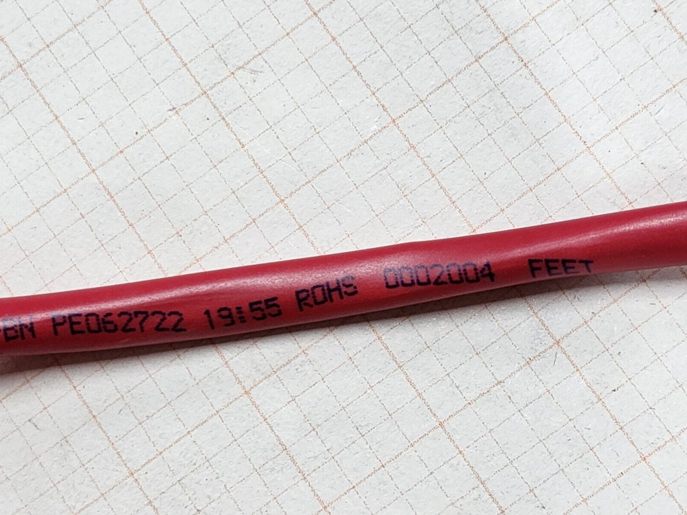 Belden Wire 6100FL 14/2C Stranded Shielded Plenum Fire Alarm Cable FPLP Red/50ft