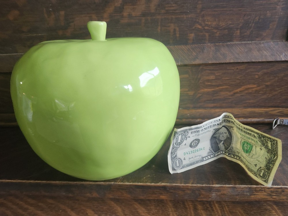 Green Ceramic Apple Beatles Decor Granny Smith