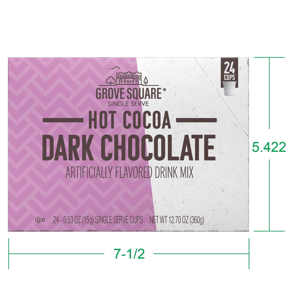 Hot Cocoa Dark Chocolate, 24 Single Serve Cups