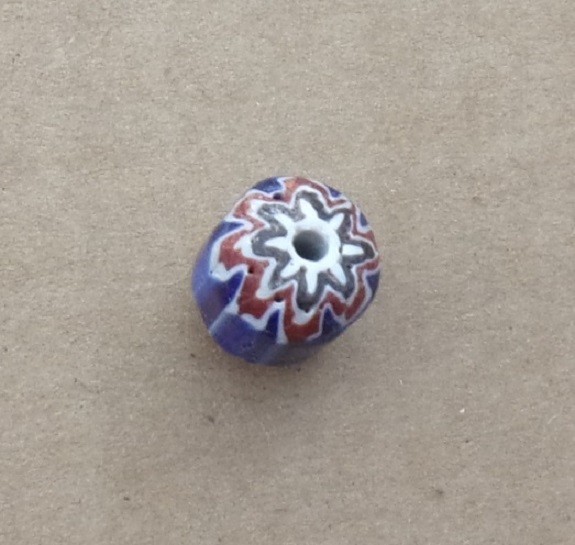 Chevron Style Glass Trade Bead 6 Layer (#1)