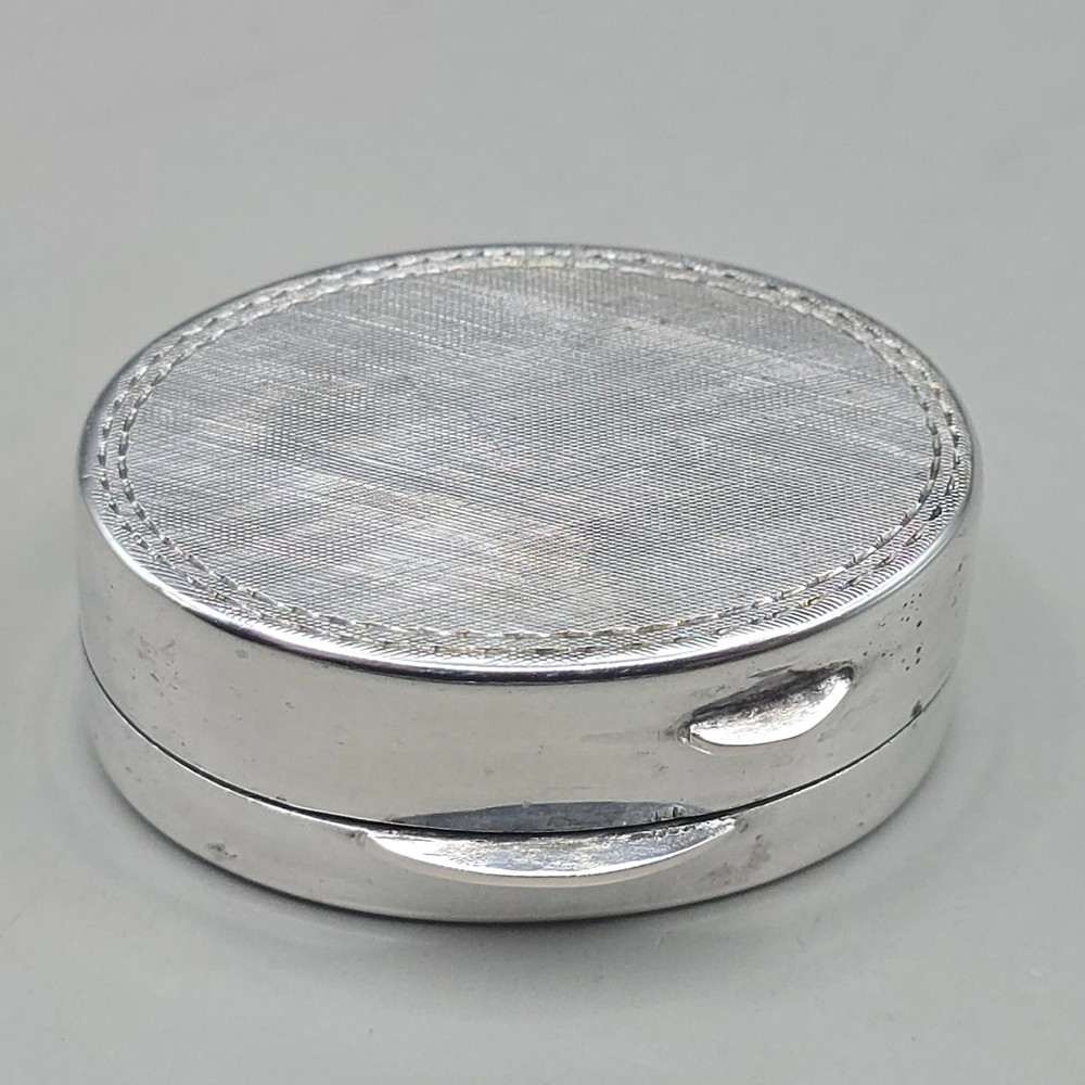 Antique Continental 800 Silver Pill Box Snuff Box