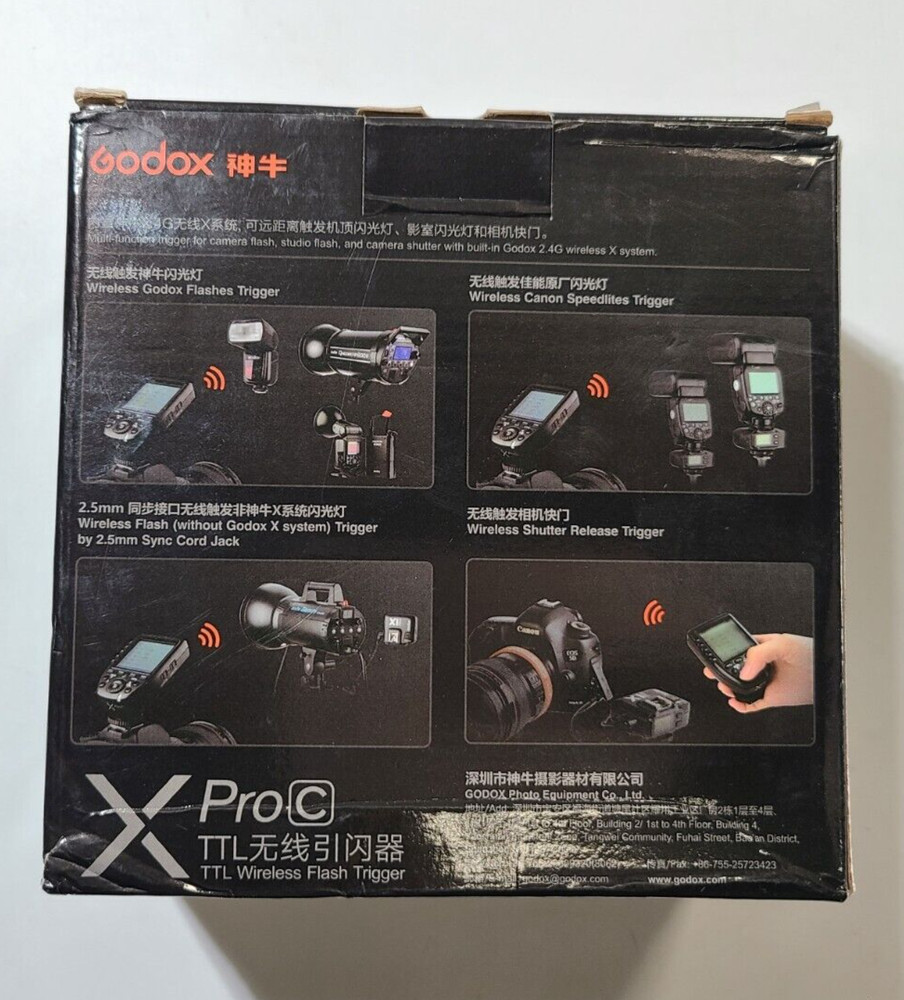 Godox X Pro C TTL Wireless Flash Trigger, Black