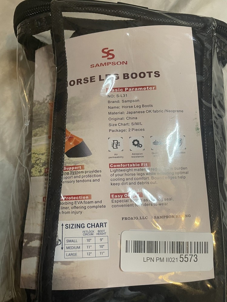 Sampson horse leg boots Size Medium
