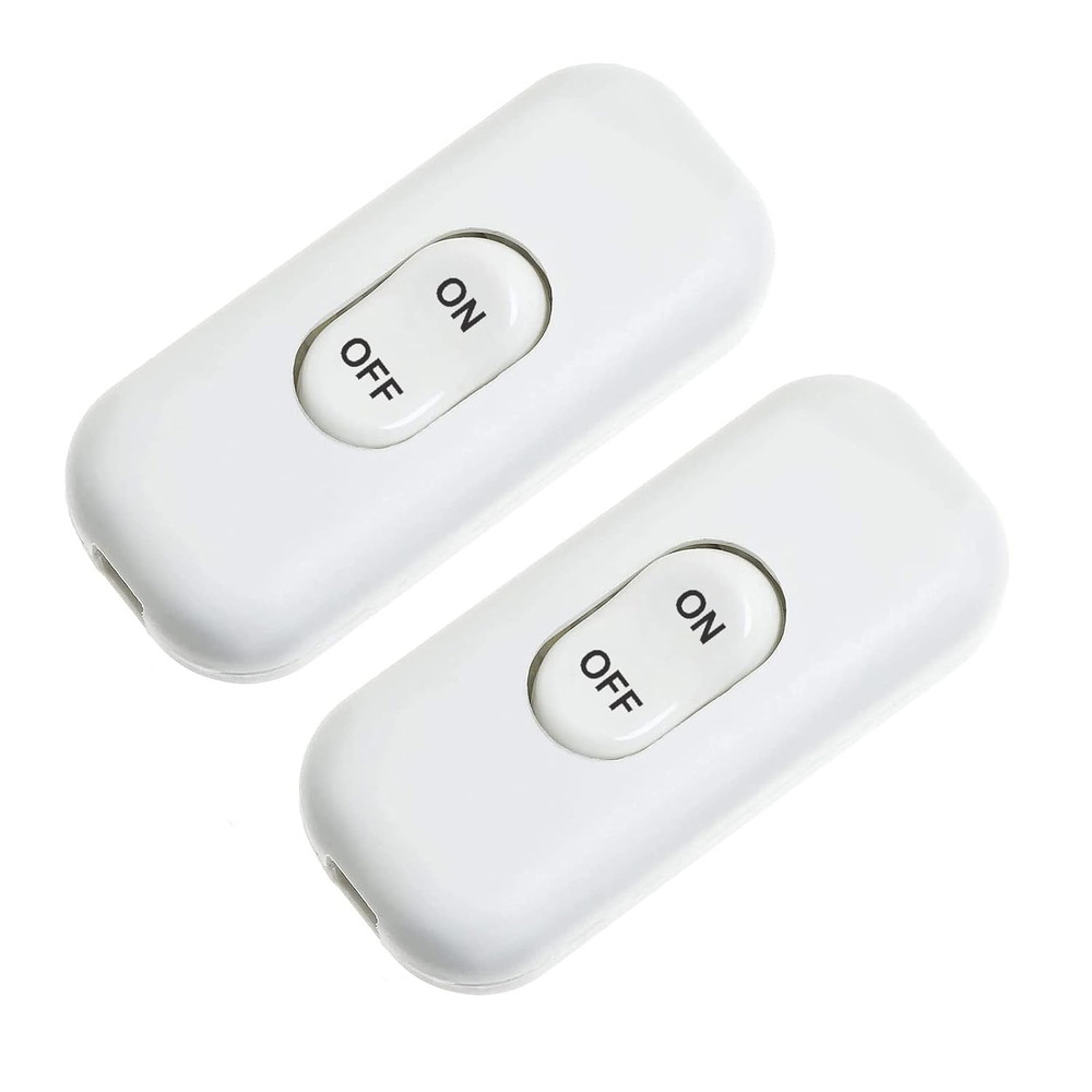 Inline Cord Switch, PLUSPOE 2-Pack on off Button Control Lamp Appliance Switch