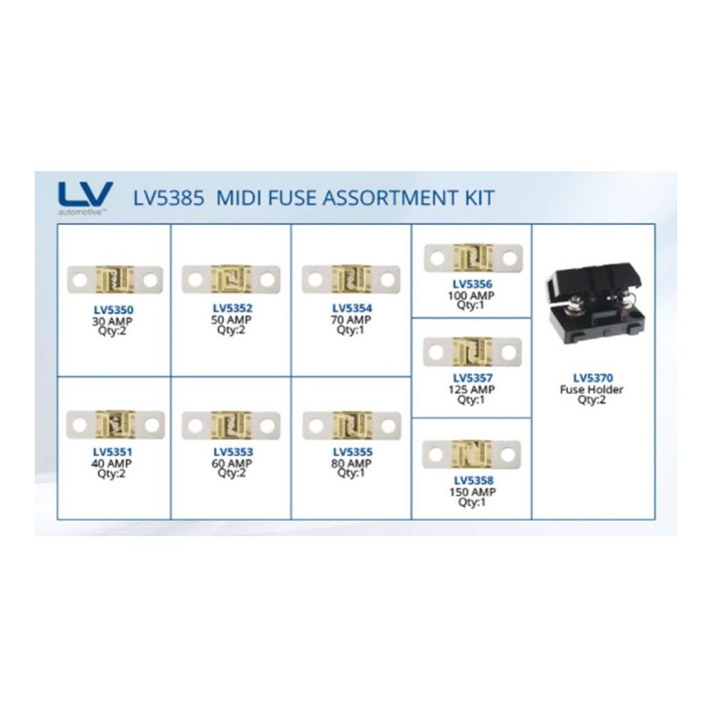 Blue Bar Midi Fuse Assortment Kit 15pc