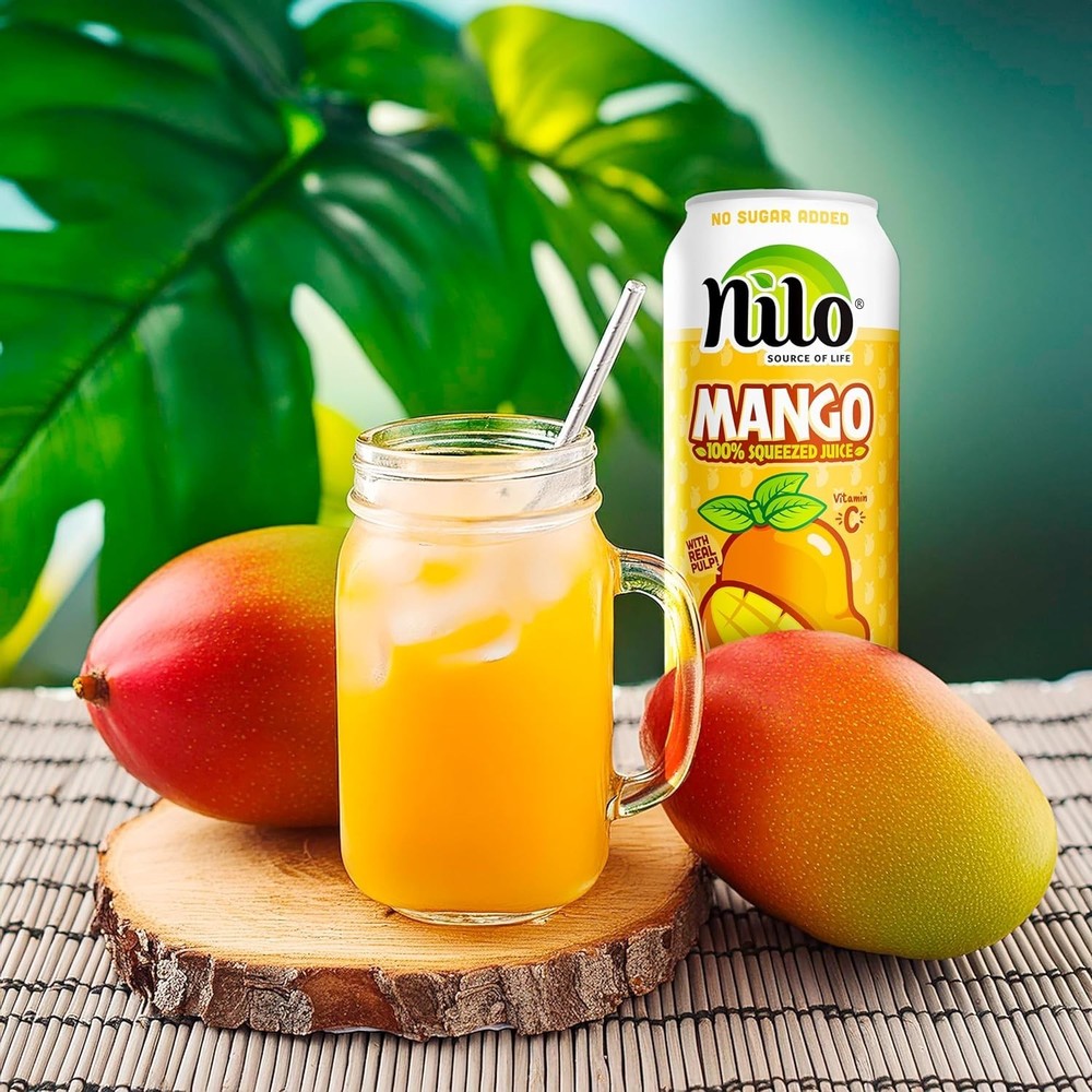 Pure Mango Juice with Real Fruit Pulp, 12 Pack, 100% Authentic Taste