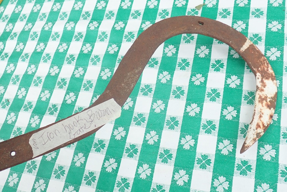 Unique Vintage Antique Rustic Iron Barn Gate? Hook 24" Long