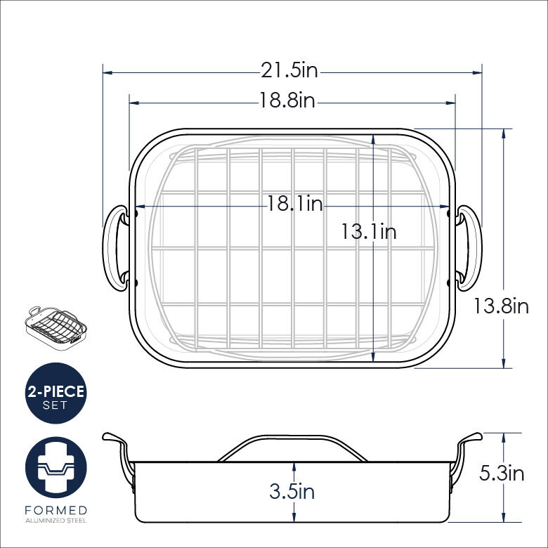 Nordic Ware Extra Large Copper Roaster with Rack
