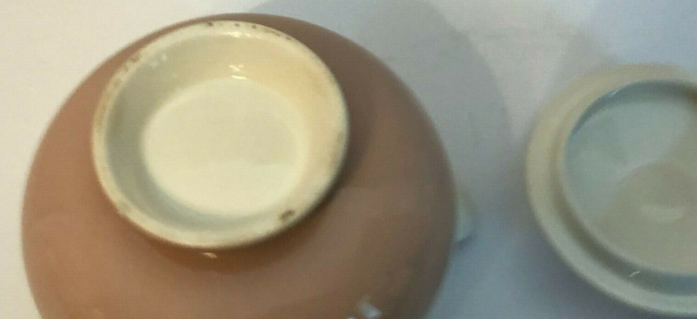 Ceramic Double Handled Lidded Sugar Bowl Beige and Cream