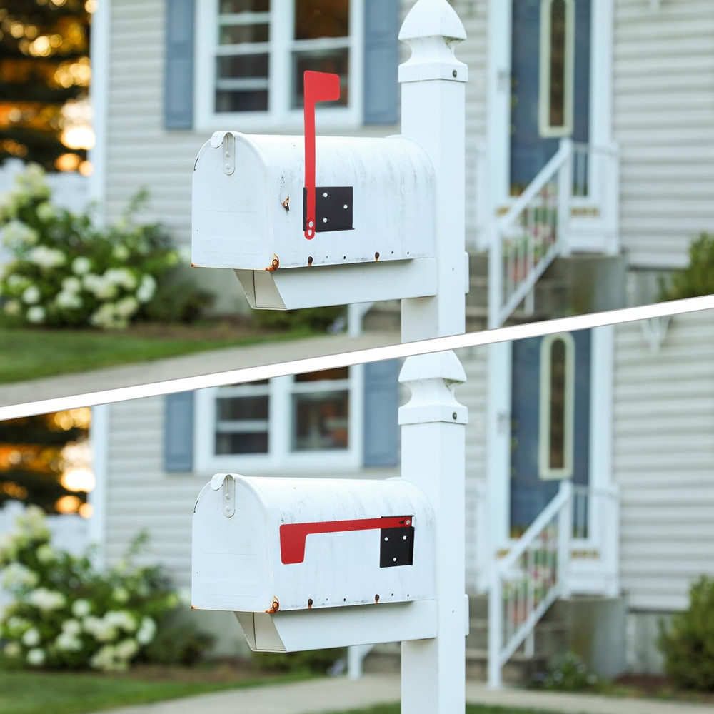 Mailbox Flag Replacement Kit, Galvanized Steel Mailbox Replacement Flag Kit, Too