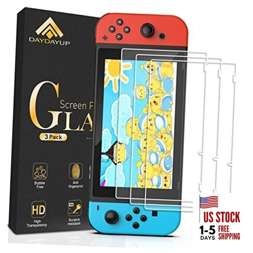 [3 Pack] Tempered Glass Screen Protector Compatible with Nintendo switch -