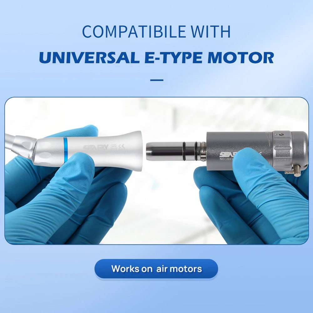 Dental Handpiece Low Slow Speed Contra Angle Push Button E-Type FG Burs 1.6mm