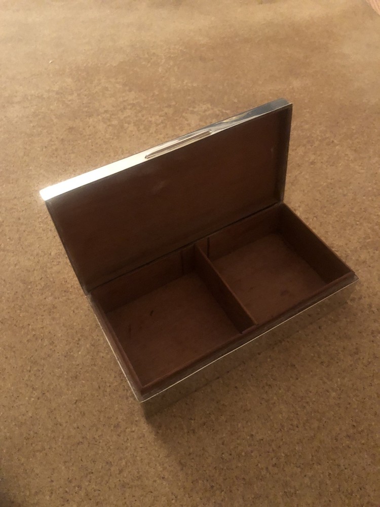Stunning Heavy Sterling Silver Cigarette/Cigar Box Birmingham 1966 538g