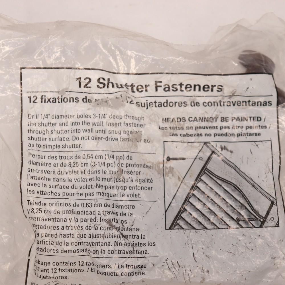 (12-Pk) Shutter Fastener Spike Loks Brown