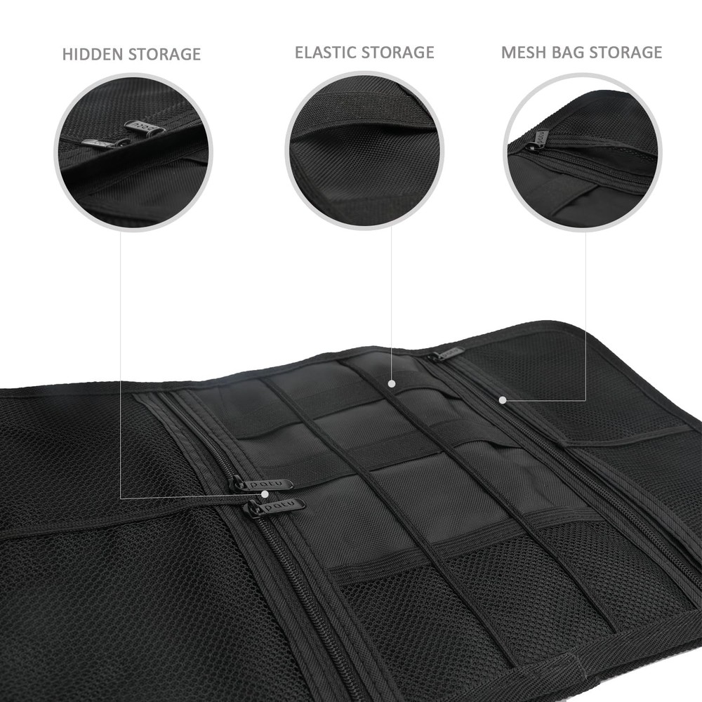 Roll Up Electronics Travel Gear Organizer Case, Black - Portable Universal Ex...