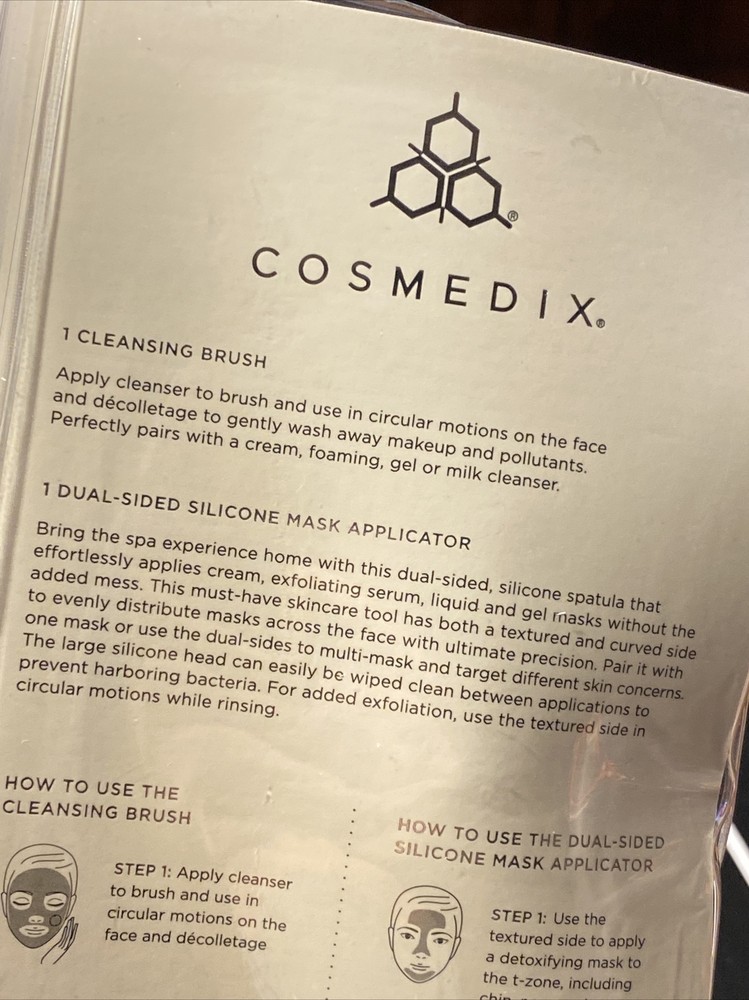 Cosmedix Cleansing Brush And Silicone Applicator Set Retails @$25