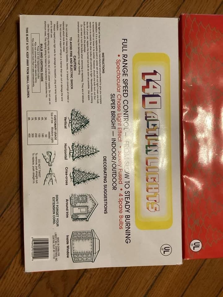 Christmas Lights 140 Action Lights (1 Set Left)