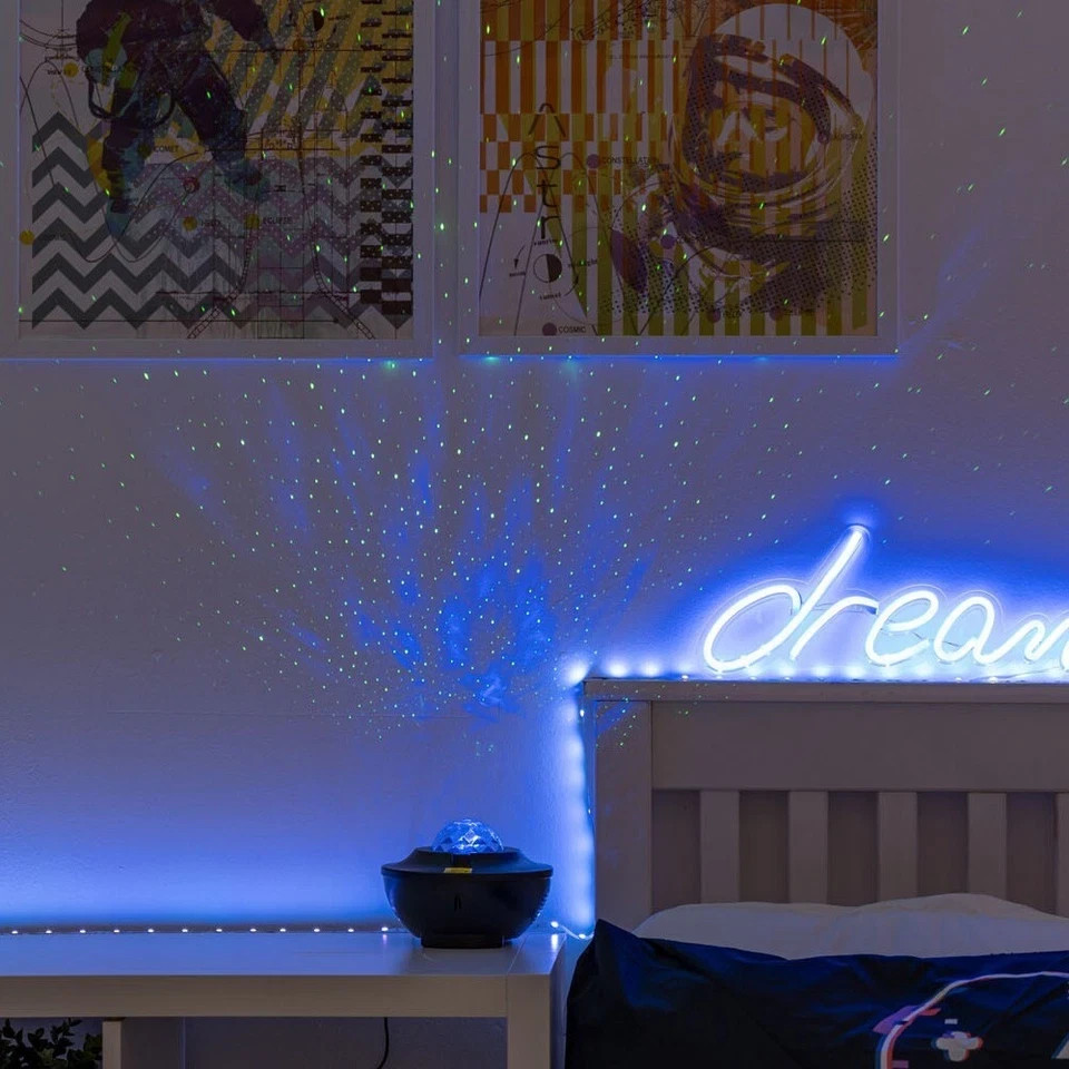 Starry Sky Projection Light Galaxy Night Light Bluetooth Music Player Remote Las