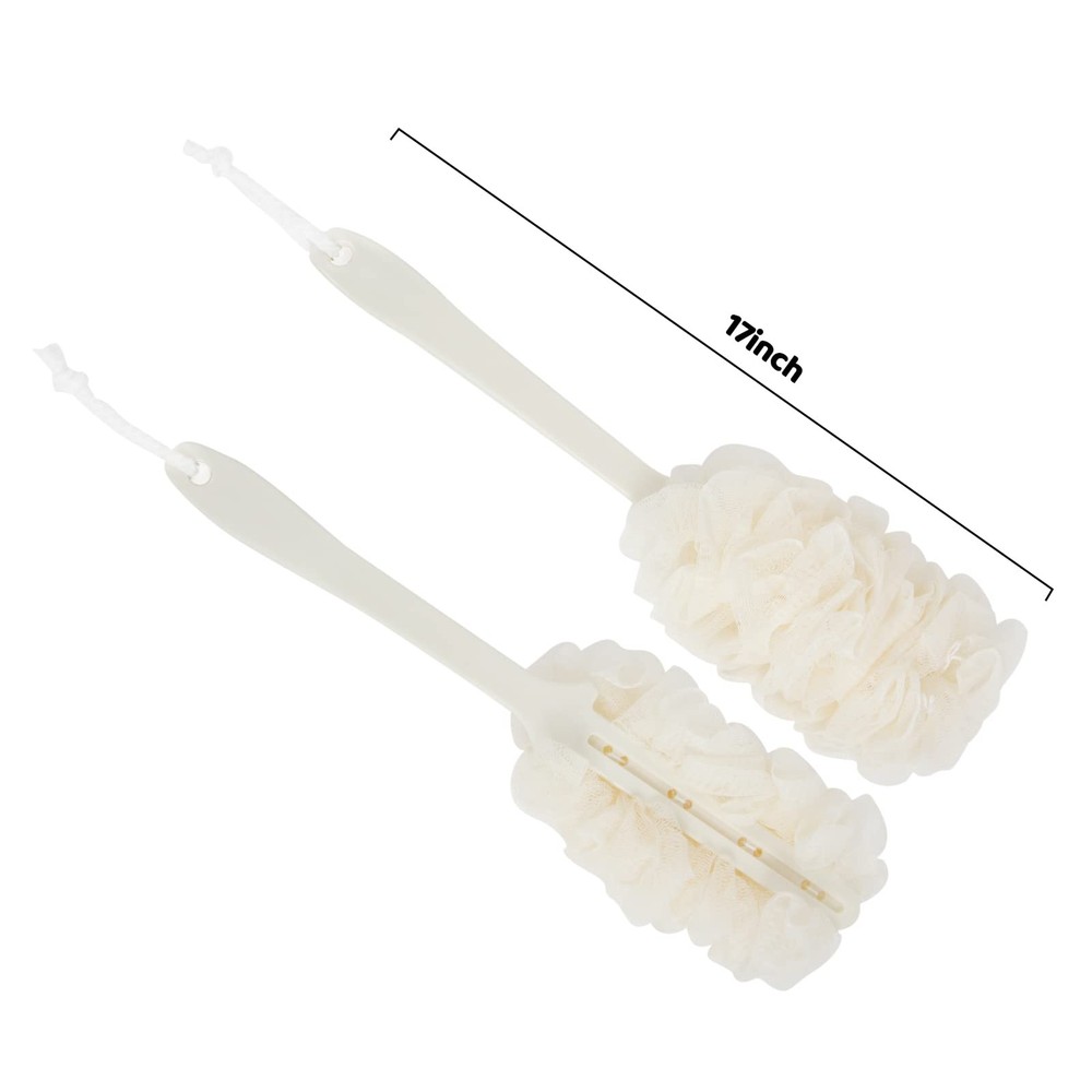 4 Pack Long Handle Back Scrubber Loofah Brush