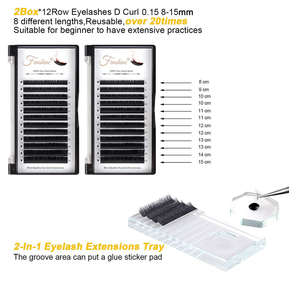 Eyelash Extension Kits, 17Pcs Professional Eyelash Grafting Training Tools Lashe