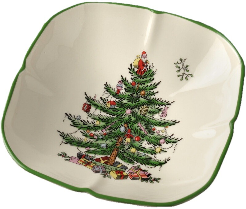 Spode Christmas Tree Nut Dish Plate 5.5” X 5.5”NEW