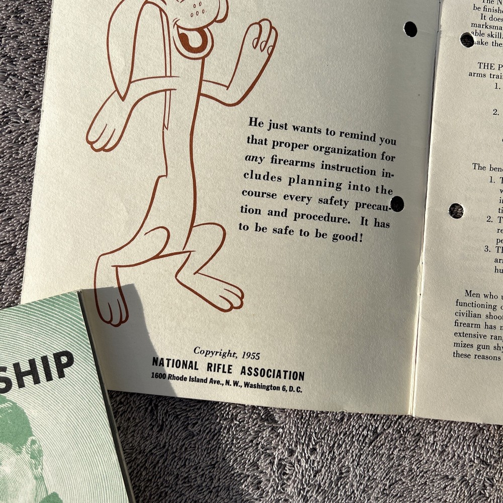 4 Vintage Nra Booklets, Books, Instructor, 25ft, Training, Basic Rifle 1950’s-60