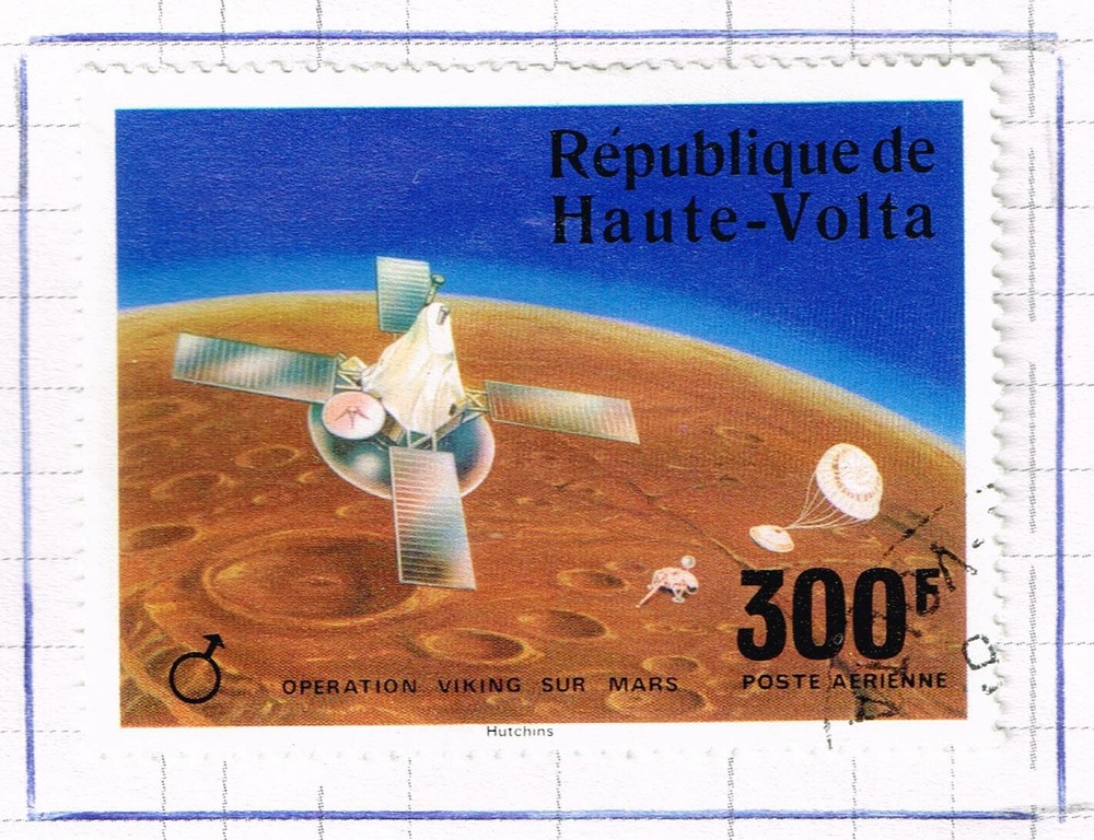 Upper Volta Space Mars Explorer stamp 1976 MLH