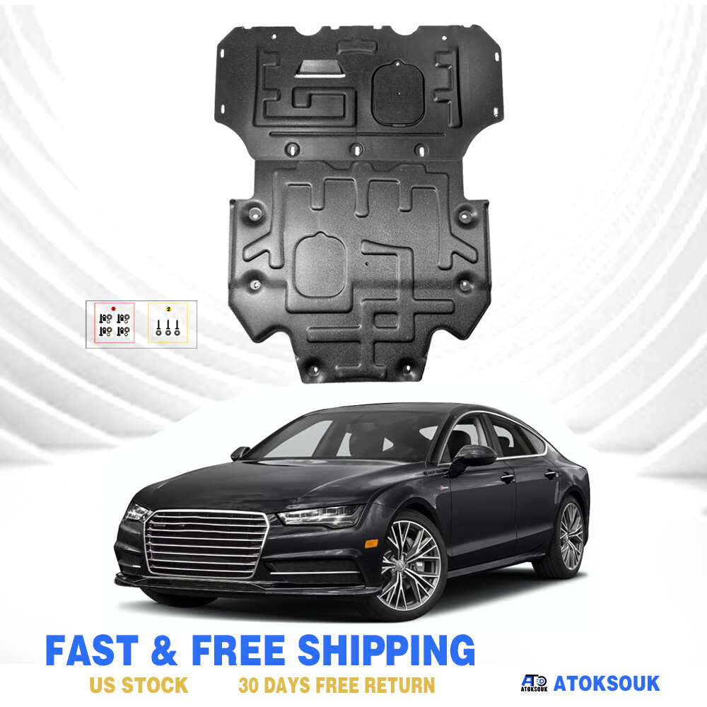 2Pcs For Audi A7 2011-2018 Under Engine Splash Guards Front Engine Mud Flaps