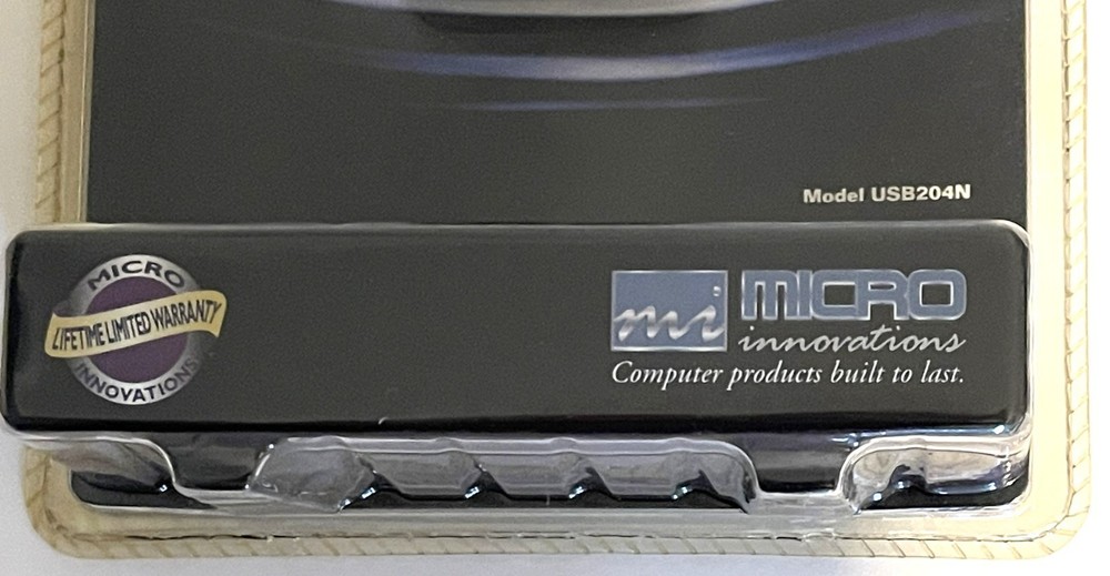 4-Ports External Hub Grey - Micro Innovations Micro Mobile (USB204N)