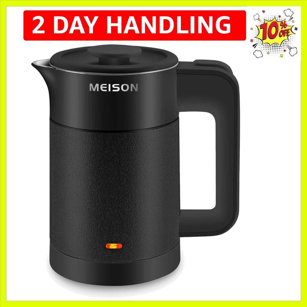 0.6L Small Electric Kettles Stainless Steel, Travel Mini Hot Water Boiler Hea...