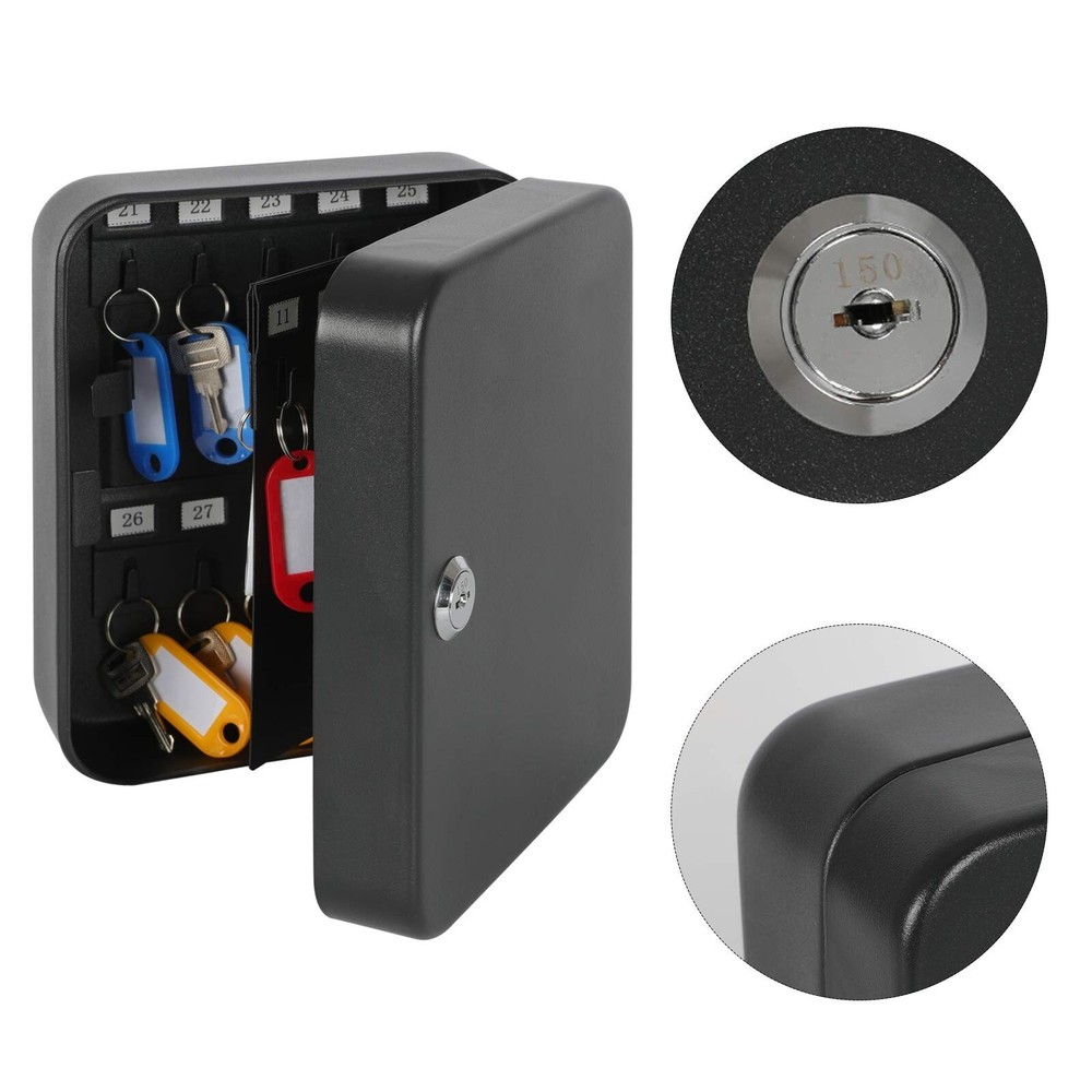 KYODOLED Key Cabinet Wall Mount,Locking Key Organizer,Key Storage Lock Box wi...