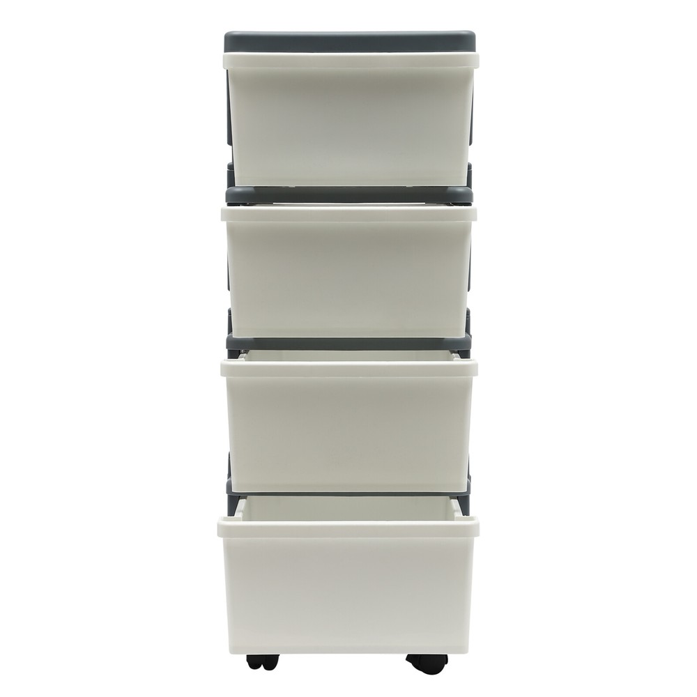 4-Tier File Drawer Storage Box Document Organizer Floor-Mount File Organizer Box