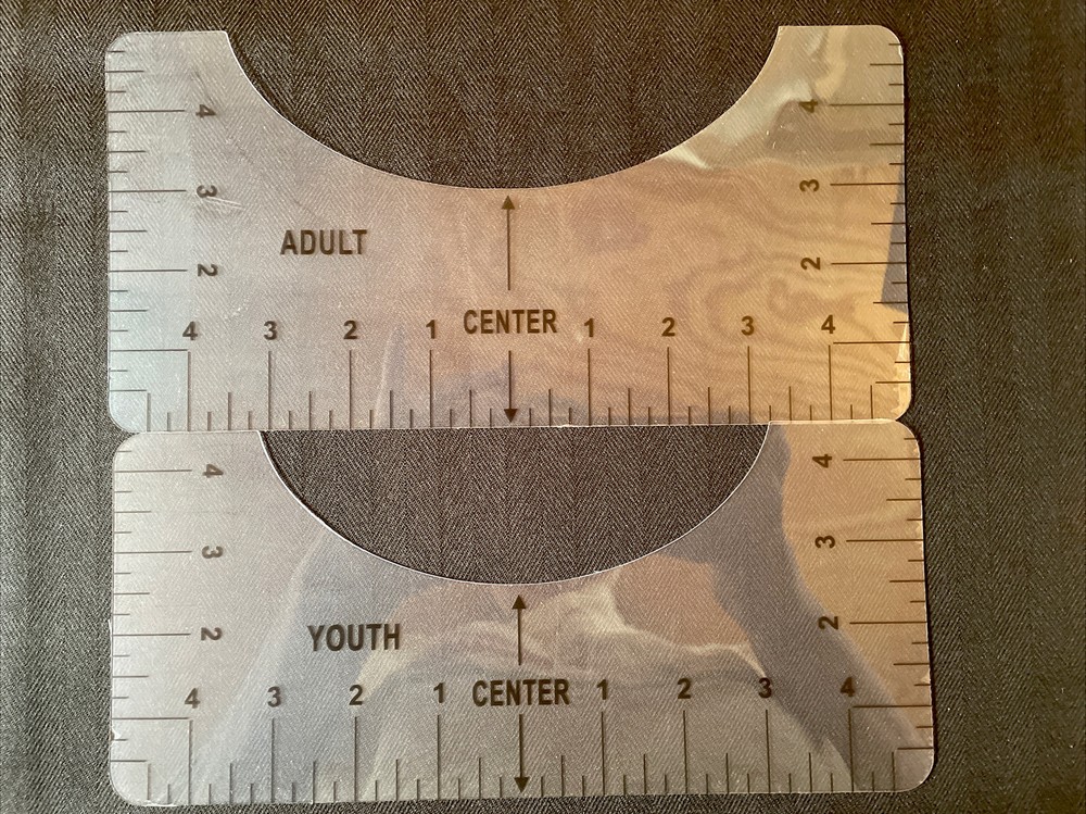 T-Shirt Collar Alignment Ruler Craft Ruler Sewing Tools 5 Pack