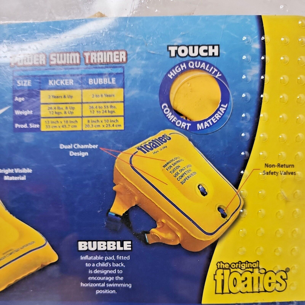 The Original Floaties Kicker & Bubble Set Power Swim Trainer Class B & C (T49)