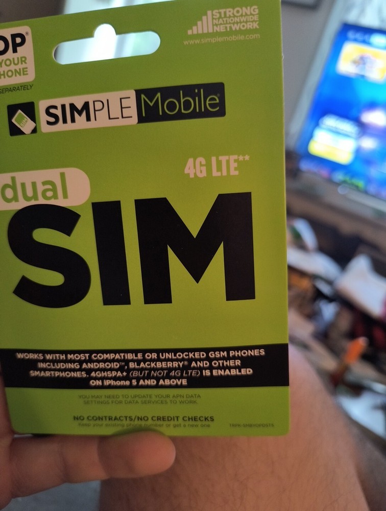 Simple Mobile BYOP SIM Card for Unlocked GSM Android & iPhone 5+