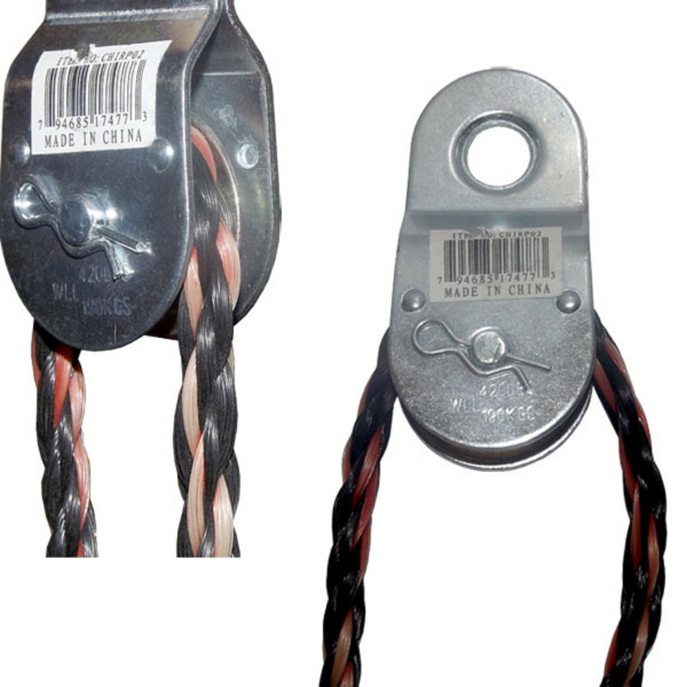 3/8" Heavy Duty Single Wheel Rigging Lifting Rope Pulley