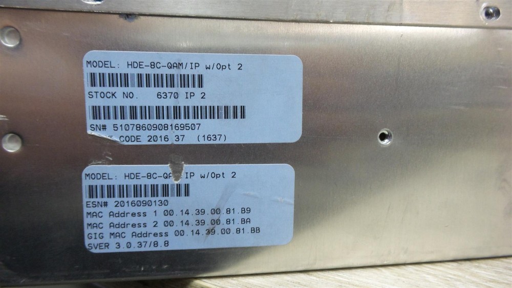 Blonder Tongue Laboratories HDE-8C-QAM/IP HD Encoder 8 Component QAM/IP