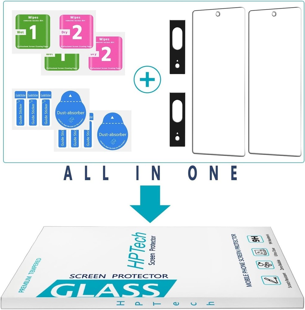 2-Pack Google Pixel 7 Screen Protector Tempered Glass 6.3" Anti Scratch