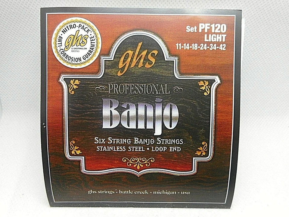 GHS PF120 - 6 String Banjo String Set-Light
