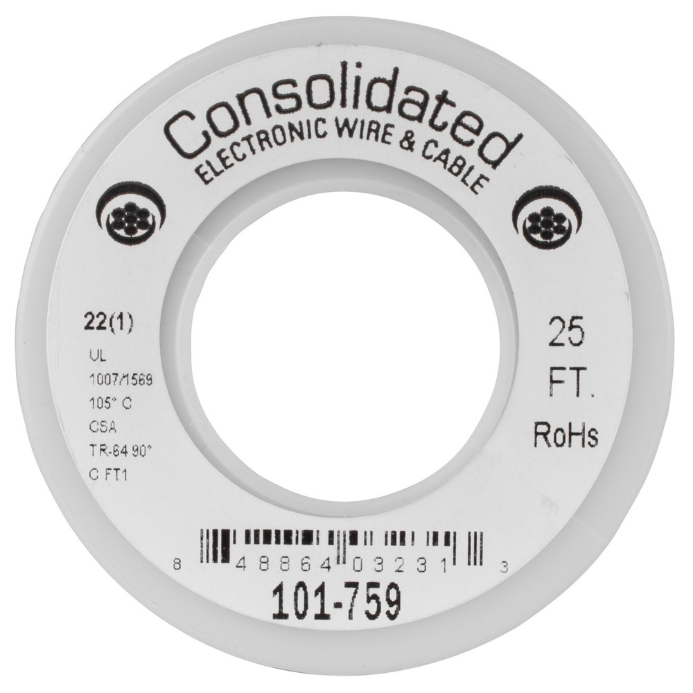 Consolidated 22 AWG Blue Solid Hook-Up Wire 25 ft.