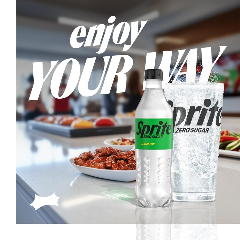 Sprite Zero Sugar Lemon Lime Diet Soda Pop Soft Drinks, 16.9 fl oz, 6 Pack.