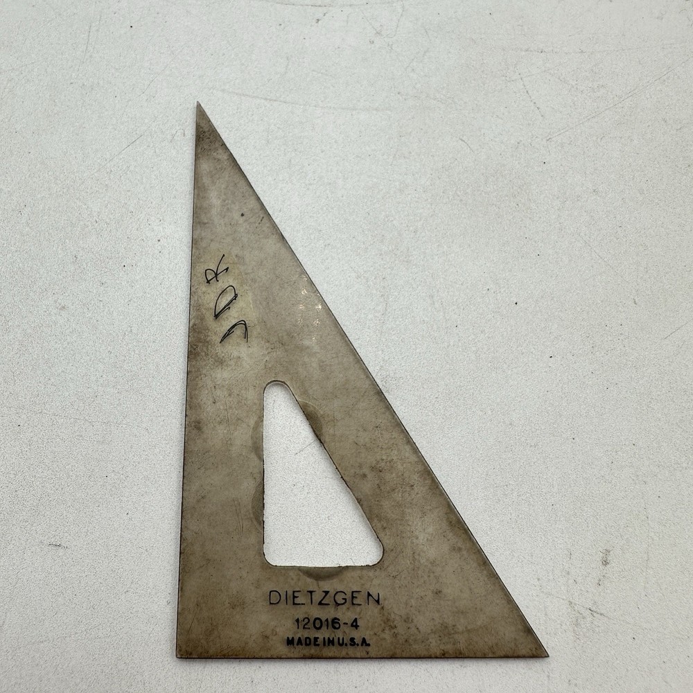 Dietzgen 12016-4 Vintage Lettering Angles Eclipse Triangle Drawing