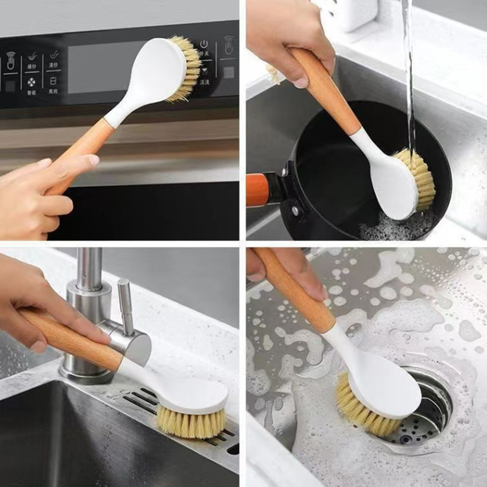 2 Pieces Kitchen Dish Brush Dish Scrubber Plastic Scrub Brush for Pans Pots