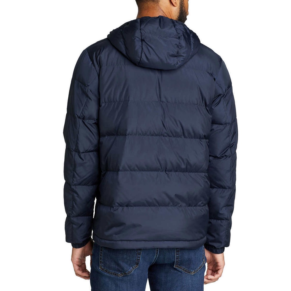 Blue NWT Eddie Bauer Men’s Hooded Down Jacket